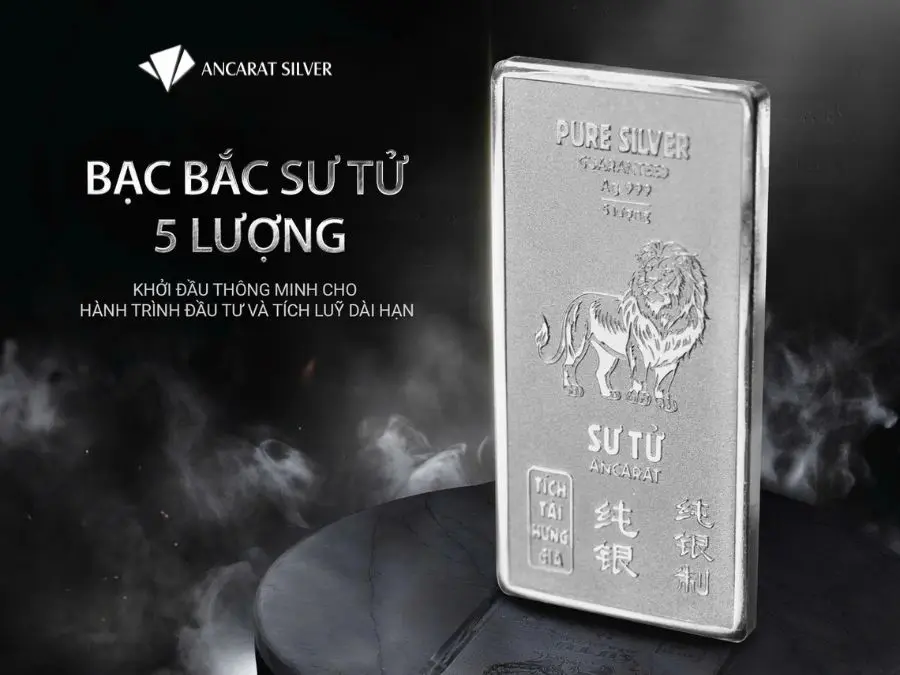 Bạc Miếng Bắc Sư Tử 5 Lượng