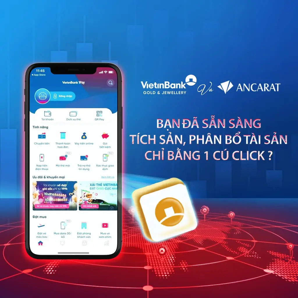 Hướng dẫn mua bạc Ancarat từng bước trên ứng dụng VietinBank iPay Hướng dẫn mua bạc Ancarat từng bước trên ứng dụng VietinBank iPay