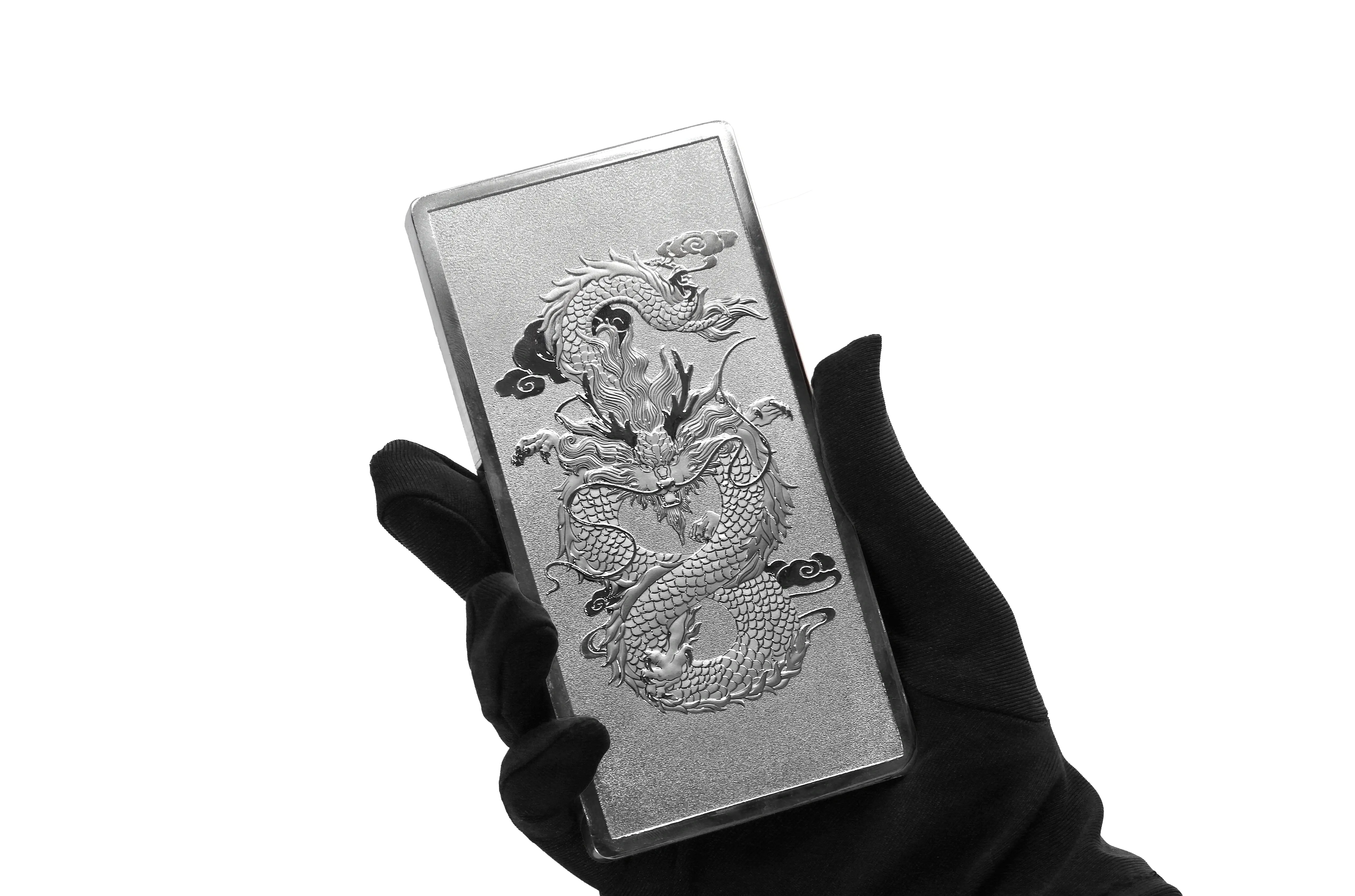 Cận cảnh thiết kế Rồng tinh xảo trên thỏi bạc Ngân Long Quảng Tiến 1KG - Biểu tượng của quyền lực và sự thăng hoa