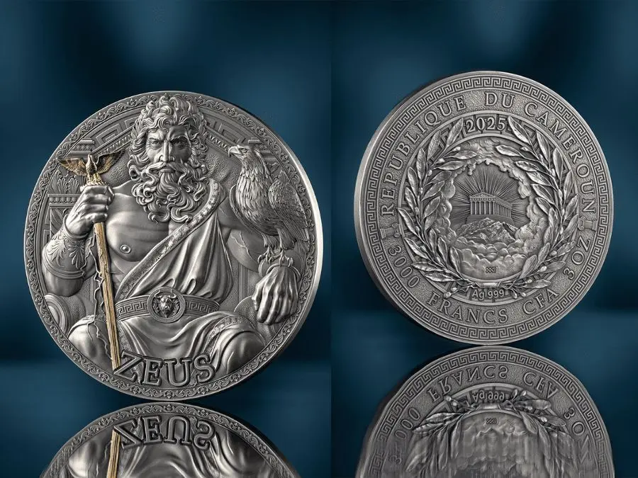 Xu bạc Zeus có thiết kế đẹp mắt Thiết kế xu bạc Zeus