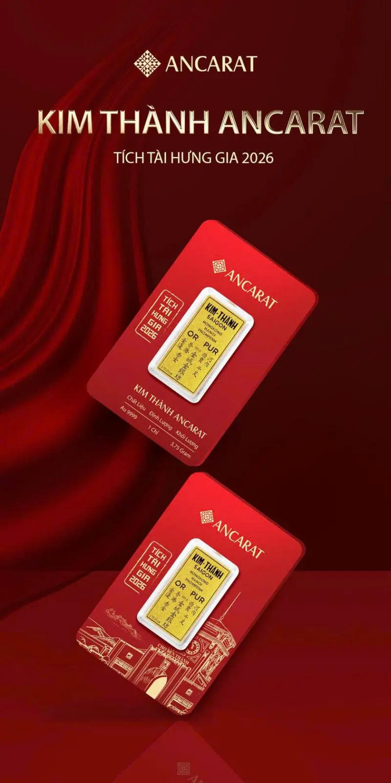 Thay thế bao lì xì truyền thống bằng lì xì vàng với sản phẩm Vàng Kim Thành 1 chỉ – Xu hướng quà tặng Tết đẳng cấp và thiết thực nhất 2026. Thay thế bao lì xì truyền thống bằng lì xì vàng với sản phẩm Vàng Kim Thành 1 chỉ – Xu hướng quà tặng Tết đẳng cấp và thiết thực nhất 2026.