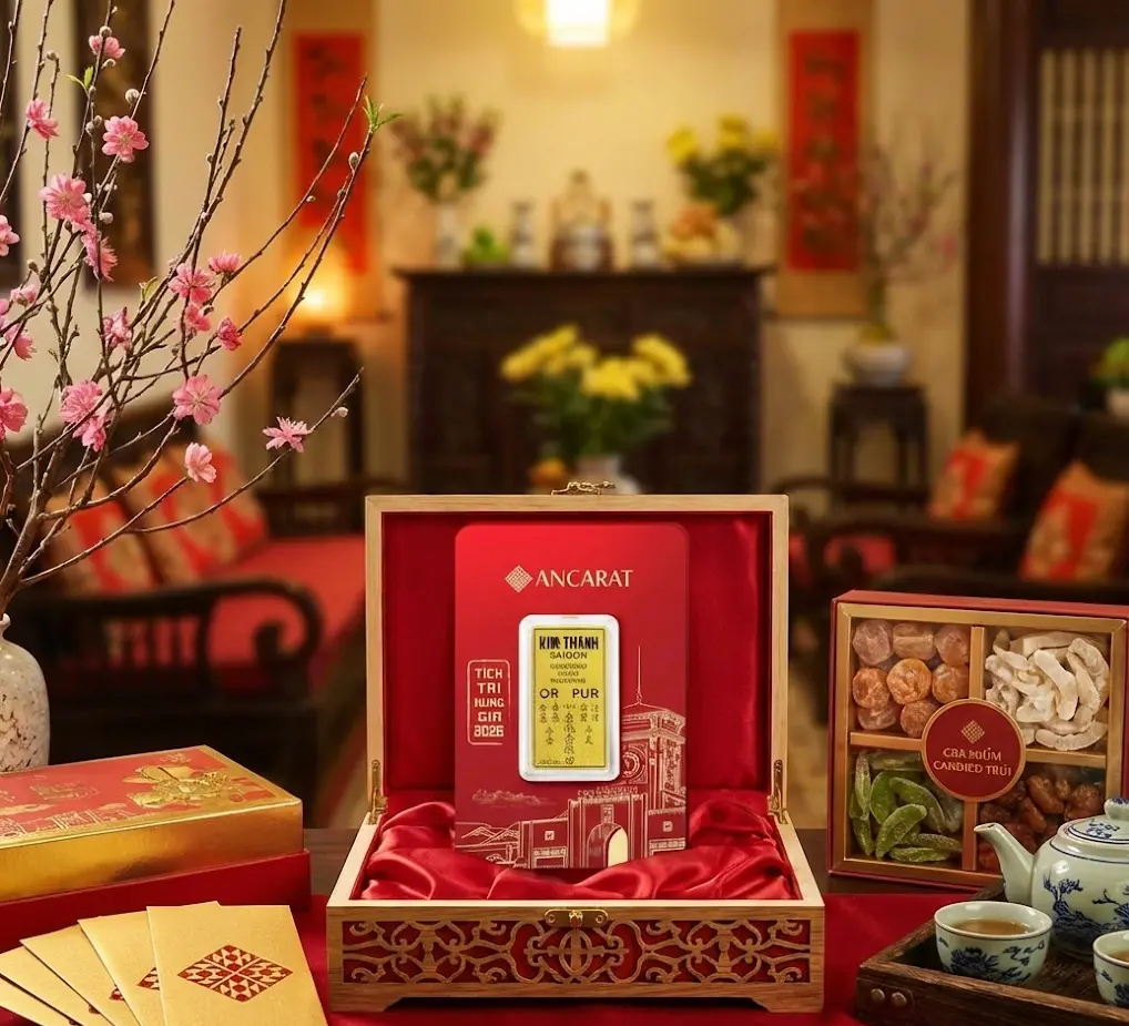 Mua vàng tặng mẹ dịp đầu xuân: Vàng 9999 Ancarat không chỉ là tài sản tích lũy an toàn mà còn là món quà hiếu nghĩa vẹn tròn. Mua vàng tặng mẹ dịp đầu xuân: Vàng 9999 Ancarat không chỉ là tài sản tích lũy an toàn mà còn là món quà hiếu nghĩa vẹn tròn.