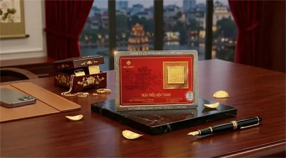 Cách đặt miếng Kim Ấn Trần Triều bằng vàng trên bàn làm việc chuẩn phong thủy Thanh Long Cách đặt miếng Kim Ấn Trần Triều bằng vàng trên bàn làm việc chuẩn phong thủy Thanh Long