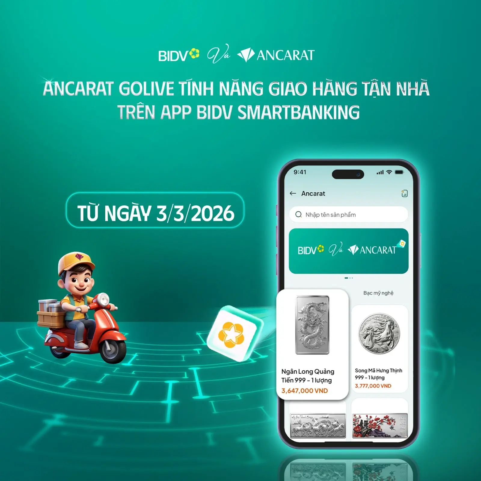 Khách hàng chọn mua sản phẩm Ancarat Silver có thể sử dụng dịch vụ giao hàng tận nơi an toàn hoặc trực tiếp đến nhận hàng tại các đại lý chính thức của chúng tôi.