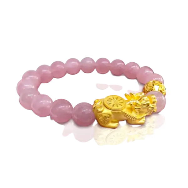 Vòng đá mã não phối charm Tỳ Hưu xoay khắc máy