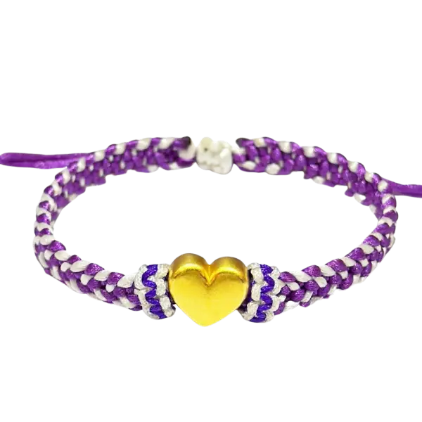 Vòng Tay phối Charm Vàng 24K Trái tim – tình duyên