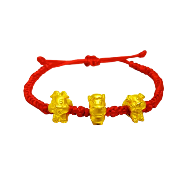 Bộ Con Giáp Ngọ – Hợi – Mão (Thỏ) – Charm vàng 24K
