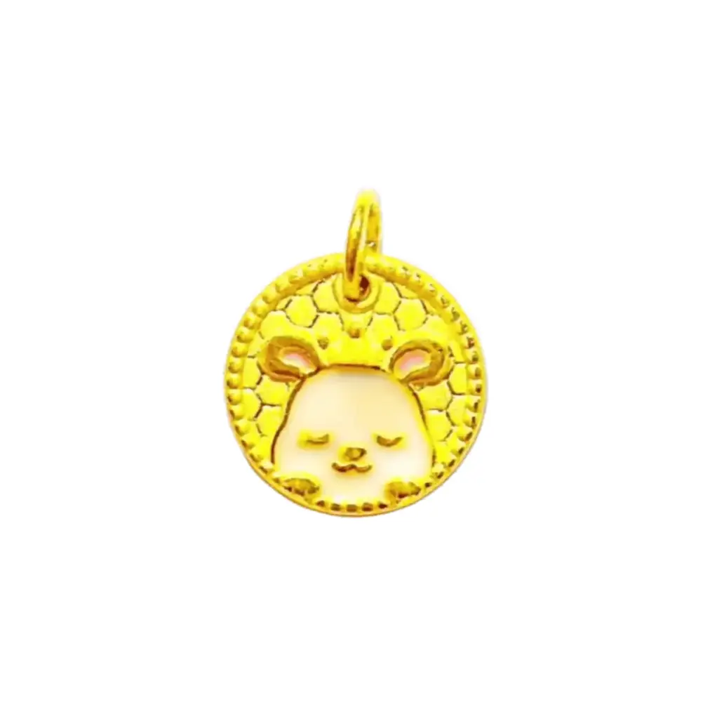 Mặt dây Vàng 24K Kim Mão vương miện MS14