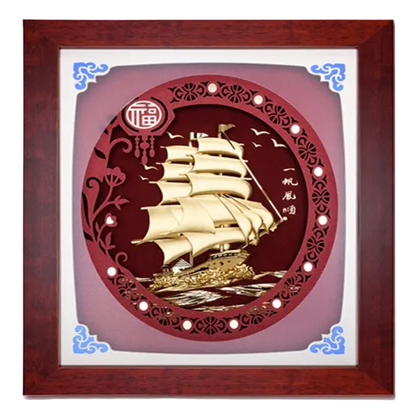 Tranh Mạ Vàng 24K Thuận Buồm Xuôi Gió – Bình An – May Mắn