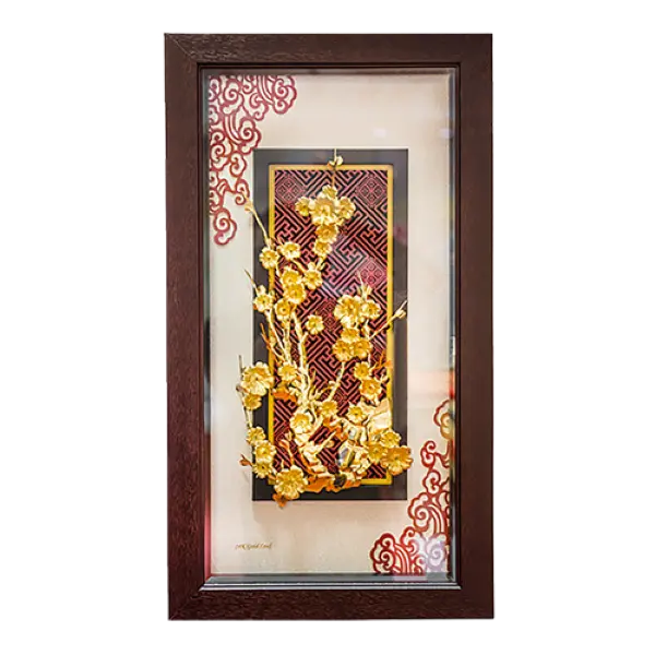 Tranh mạ vàng 24K Hoa Mai