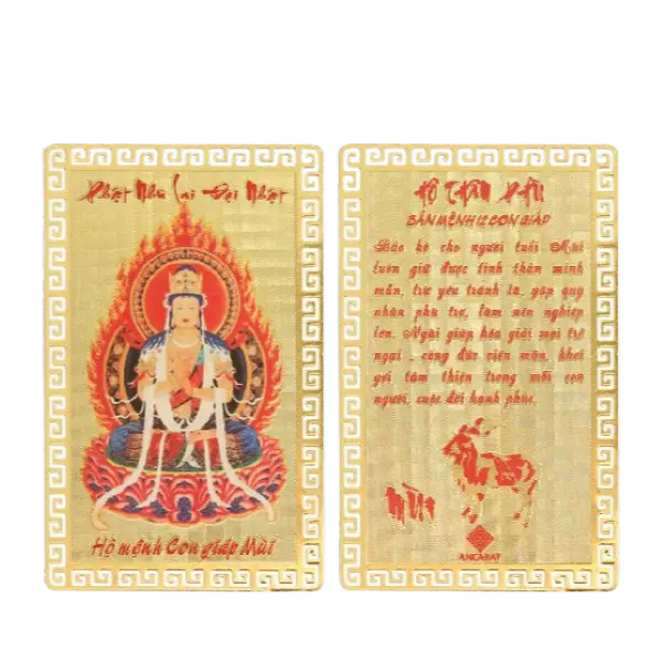 Hộ Thân Phù mạ vàng Bản Mệnh Tuổi Mùi