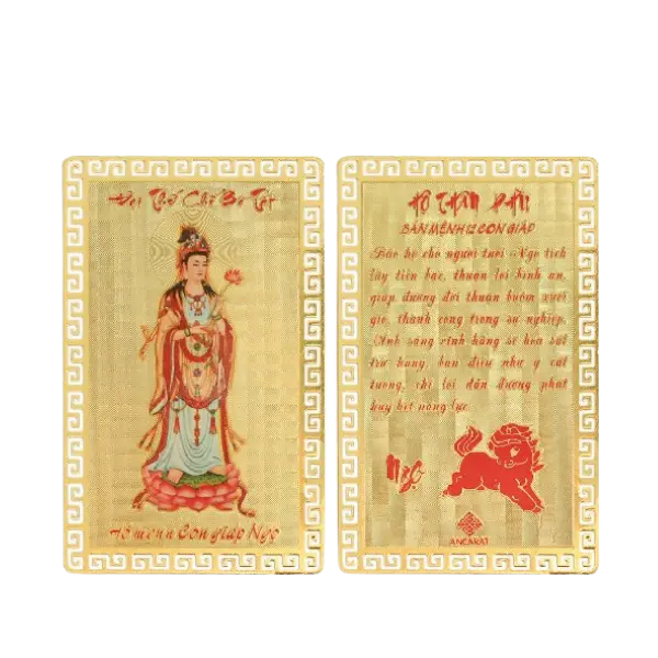 Hộ Thân Phù mạ vàng Bản Mệnh Tuổi Ngọ
