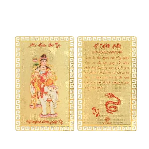 Hộ Thân Phù mạ vàng Bản Mệnh Tuổi Tỵ