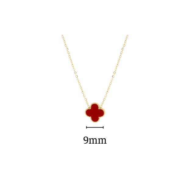 Dây chuyền vàng 18K Golden Leaf 9mm (Bản dày) – Màu đỏ