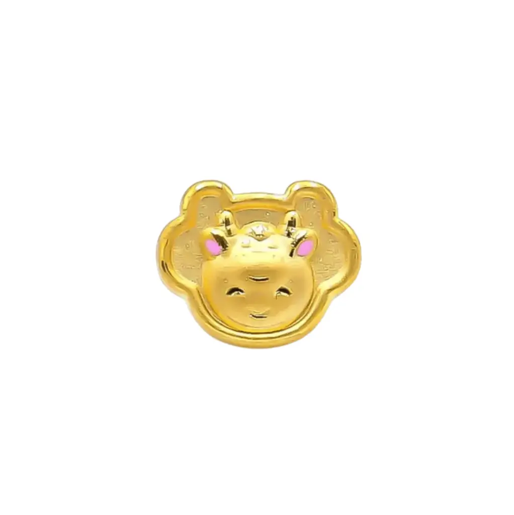 Charm Vàng 24K Kim Sửu Khánh Vàng Chữ Phúc