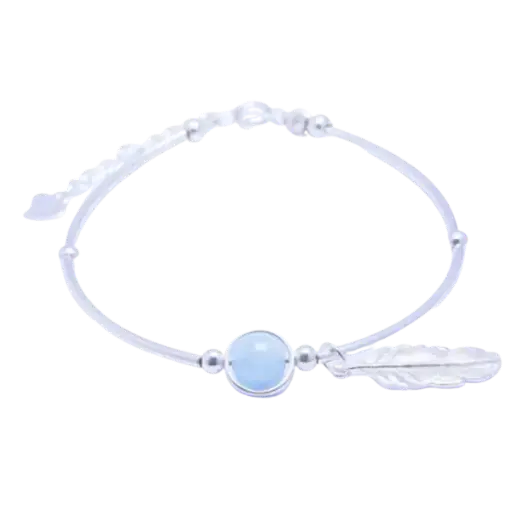 Vòng tay lông vũ ngũ hành 1 hạt mệnh Thủy