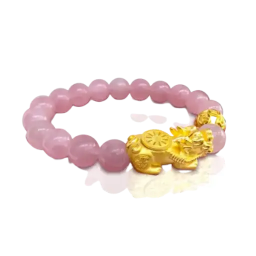 Vòng đá mã não phối charm Tỳ Hưu xoay khắc máy