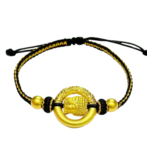 Vòng Tay phối Charm Vàng Vòng Càn khôn mix Phật Đầu