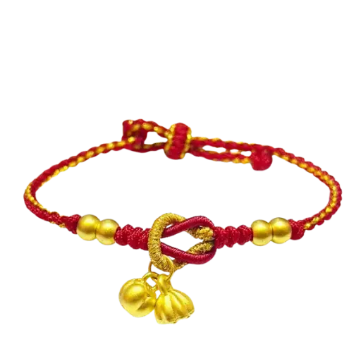 Vòng Tay phối Mặt dây Vàng 24K Đài sen mix bi vàng