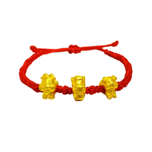 Bộ Con Giáp Ngọ – Hợi – Mão (Thỏ) – Charm vàng 24K