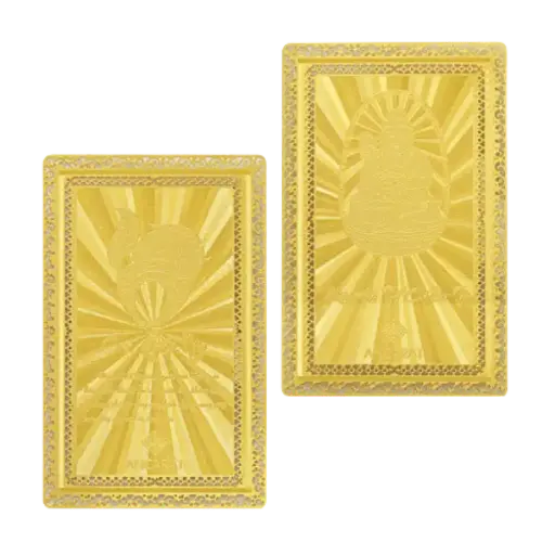 [AO9992.Q007.B001] Thẻ Bùa Bình An Tuổi Ngọ Mạ Vàng