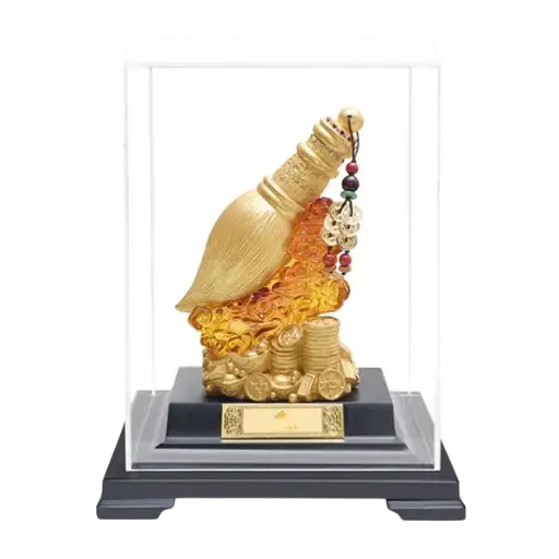 [AO9992.Q266.00011] Tượng mạ vàng 24K Tiền Đồ Vô Lượng – Tiền tài