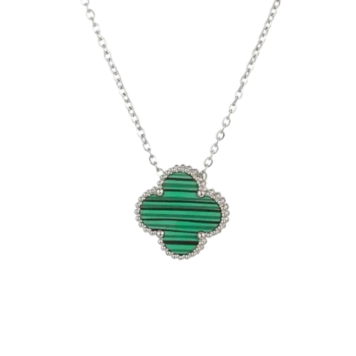 [AG7502.D168.501_GRE] Dây chuyền vàng 18K Golden Leaf 15mm – Màu xanh lá